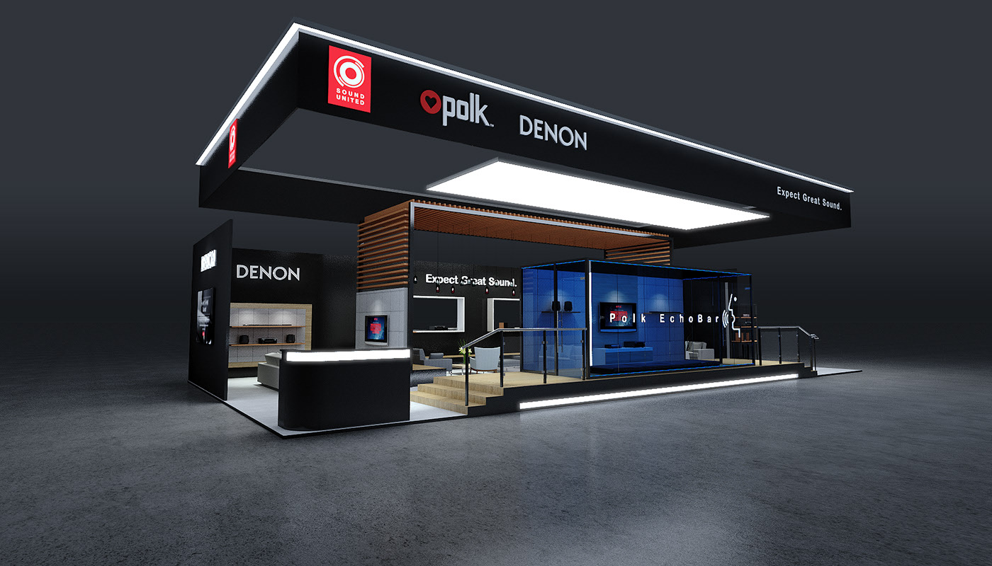 DENON展臺設(shè)計造型