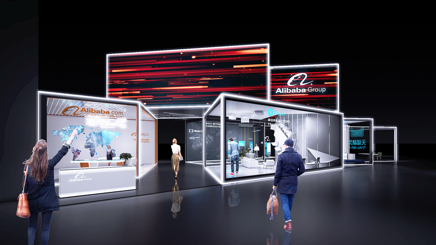 alibaba展臺(tái)設(shè)計(jì)案例